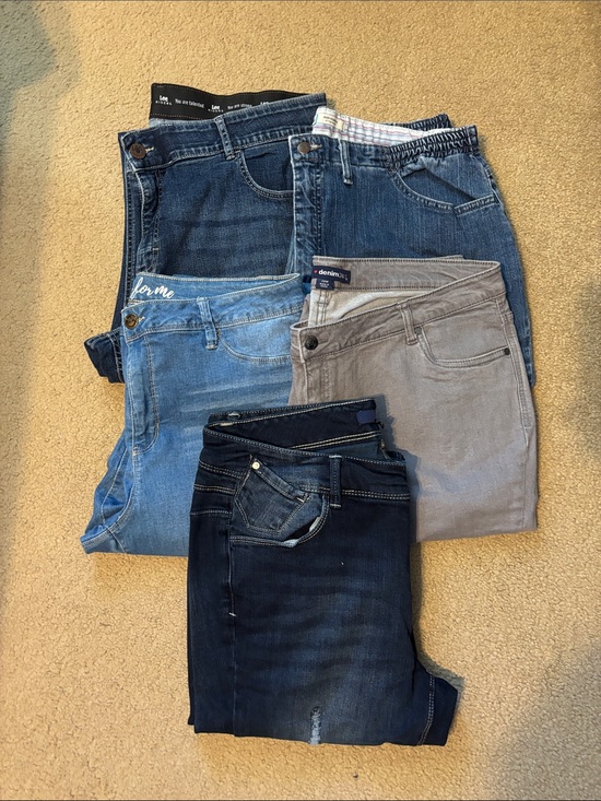 Denim - 5 Piece Plus Size Jean Bundle Size 20W